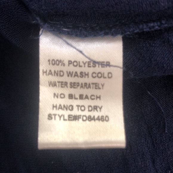 Market & Spruce Dark Blue Roll Tab Tunic Top Small - Picture 8 of 11